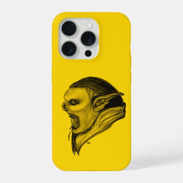 Troll em preto e amarelo Design (Verso)