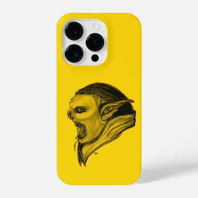 Troll em preto e amarelo Design (Verso)