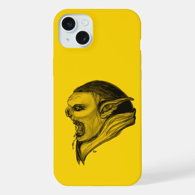 Troll em preto e amarelo Design (Verso)
