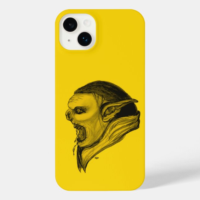 Troll em preto e amarelo Design (Verso)
