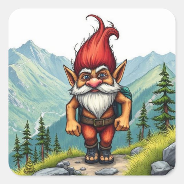 Troll Hiking na Noruega, Adesivos (Frente)