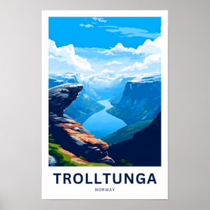 Trolltunga Norway Viagem Impressão