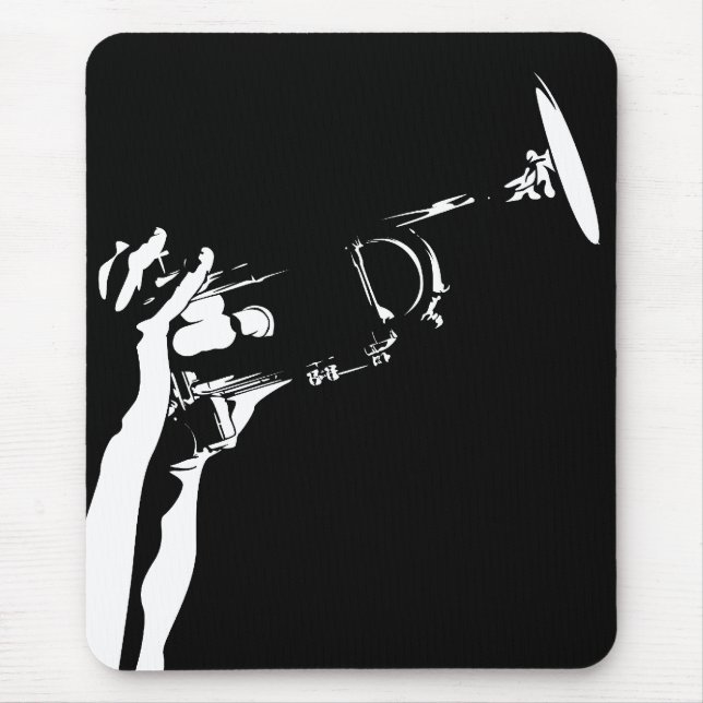 Trombeta abstrata Mousepad do jazz (Frente)