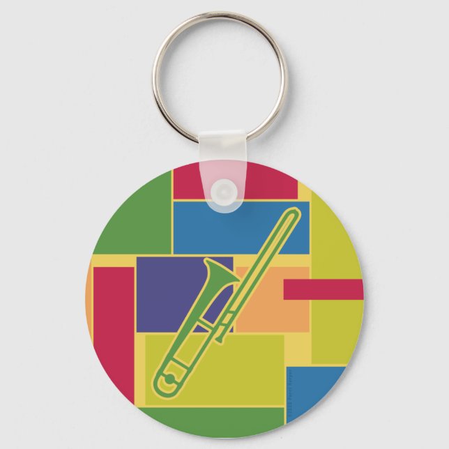 Trombone Colorblocks Porta-chaves (Frente)