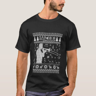 Trombone Feia de Natal Camisa Engraçada Banda