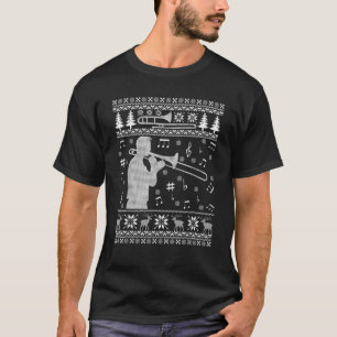 Trombone Frio Natal Camisa Engraçada Banda T Camis