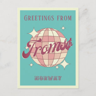 Tromsø Tromso Noruega Cartão Postal Retro Vintage
