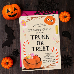 Tronco de Halloween ou Convite de festas de tratam