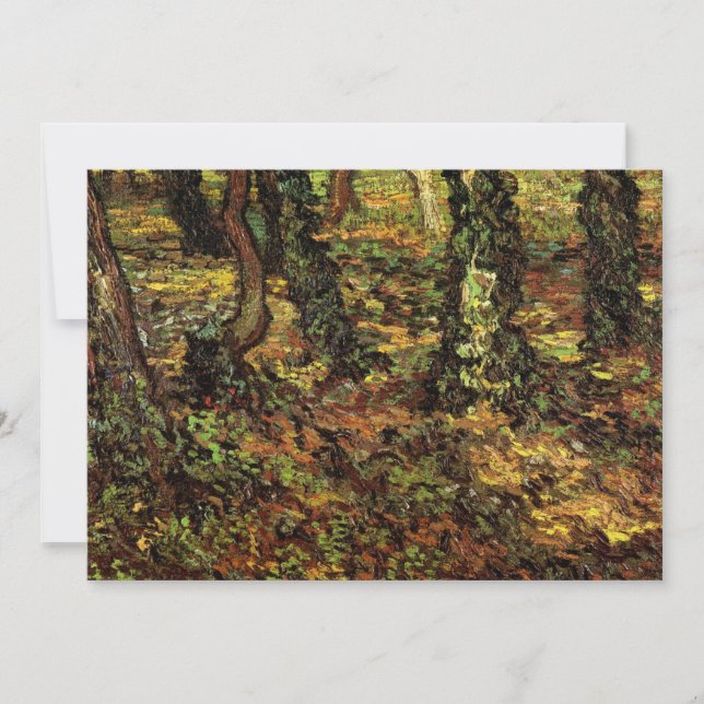troncos de árvores com hera por Vincent van Gogh (Frente)