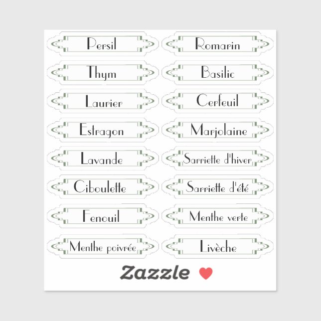 Tronelle Jardin Français herba etiqueta (Folha)