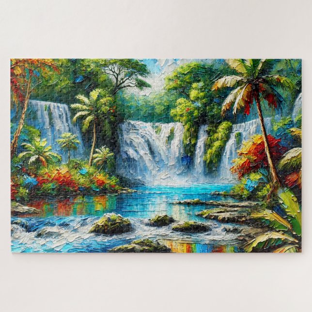 TROP[ICAL FALLS JIGSAW QUEBRA-CABEÇA - SÉRIE LANDS (Horizontal)