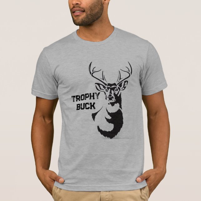 Trophy Buck T-Shirt – Funny Hunting Graphic Tee  (Frente)