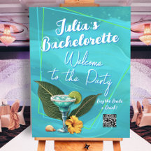Tropical Bachelorette Party Welcome Foam Board