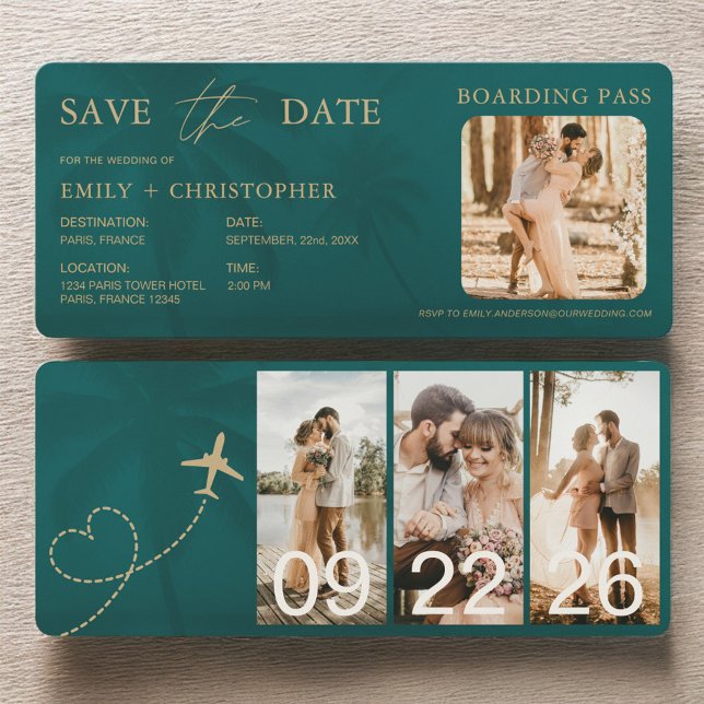 Tropical Boarding Pass Destination Plane Ticket (Criador carregado)