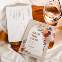 Tropical Boho Floral Pampas Grass Salvar a Data