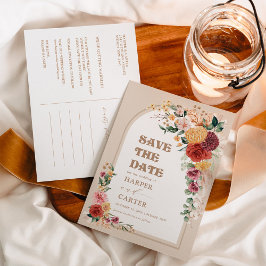 Tropical Boho Floral Pampas Grass Salvar a Data