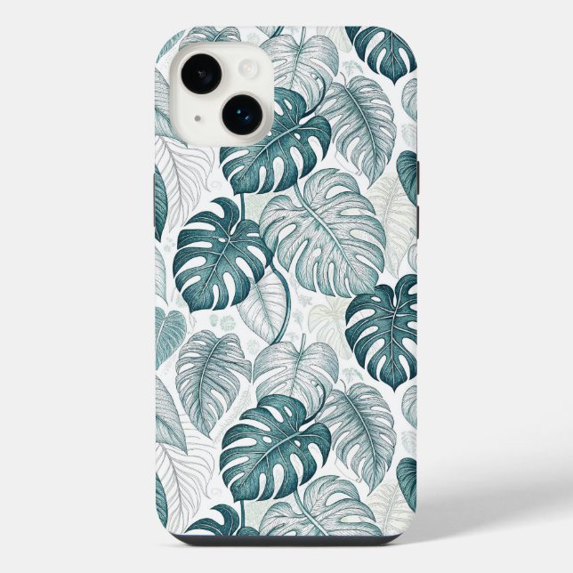 Tropical Botanical Green Monsteras (Verso)