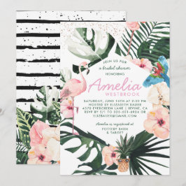 Tropical Chic | Convite de Chá de Noiva Floral