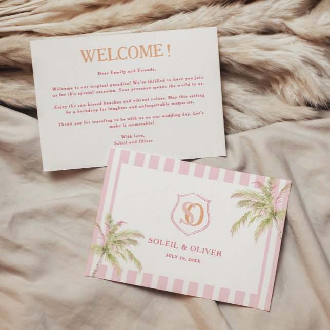 Tropical Destination Wedding Welcome Note (Criador carregado)