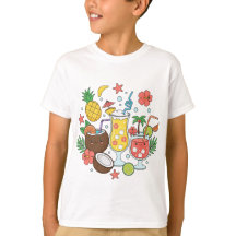 Tropical Drinks – Cute Summer Cocktail Boy T-Shirt