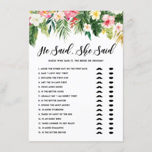 Tropical Ele Disse Que Ela Disse Noiva ou Cartão D