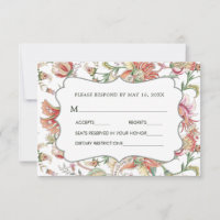 Tropical Fantasy Boho Floral Casamento RSVP 2