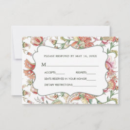Tropical Fantasy Boho Floral Casamento RSVP 2