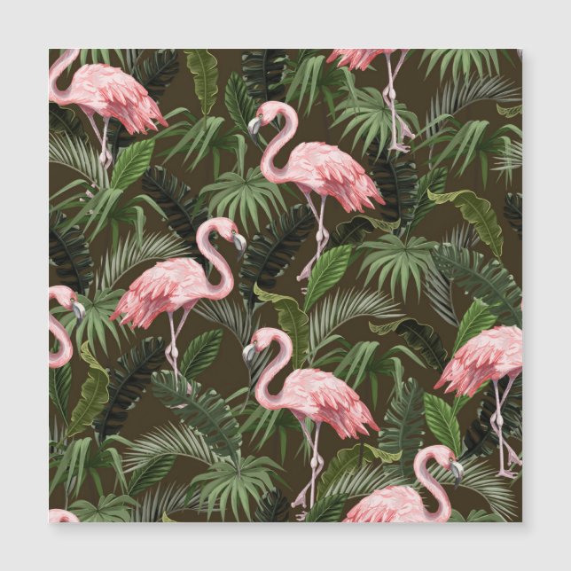 Tropical Flamingo Pattern: Folhas Vintage (Frente)