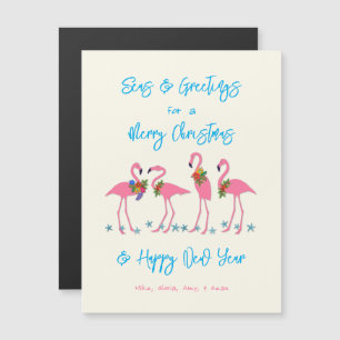 Tropical Flamingos Seas n Saudações Cartões Mag