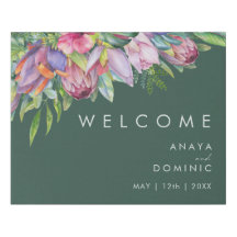 Tropical Floral Colorida | Boas-vindas