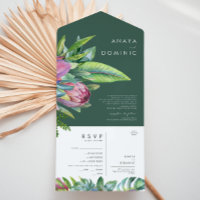 Tropical Floral Colorida | Selo Verde E Enviar Tod