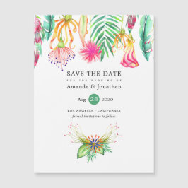Tropical Floral Summer Beach Casamento Salve a Dat