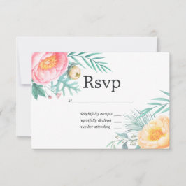 Tropical Floral Verão Pastel Casamento Floral RSVP