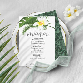 Tropical Floral Wedding Menu ID475