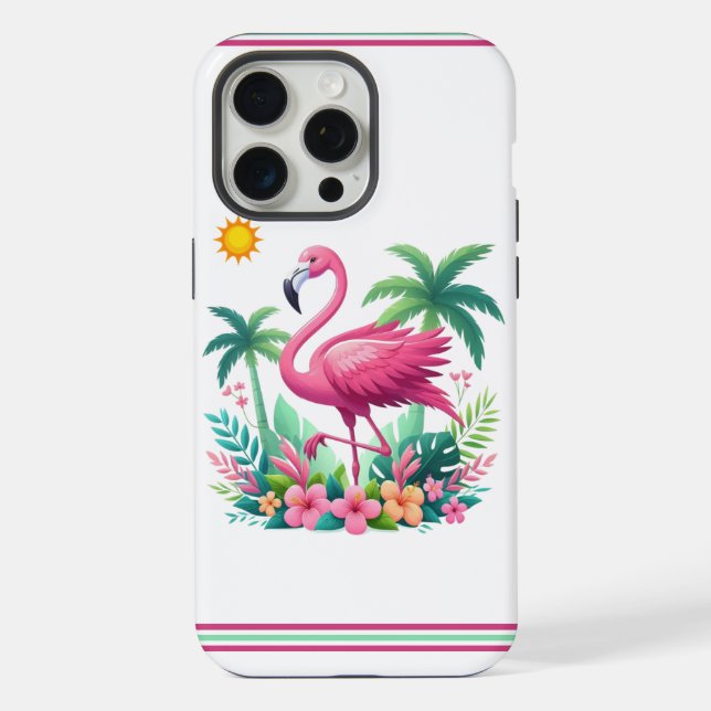 Tropical/Flórida rosa flamingo (Verso)