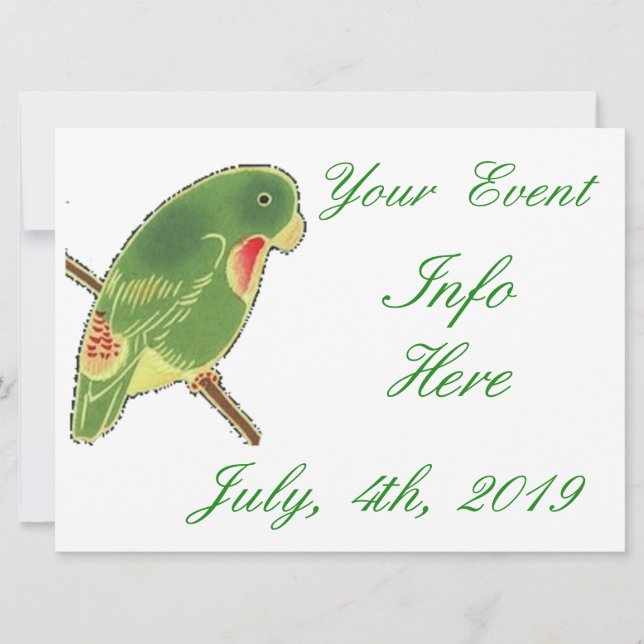 Tropical Green Parakeet Thunder_Cove (Frente)