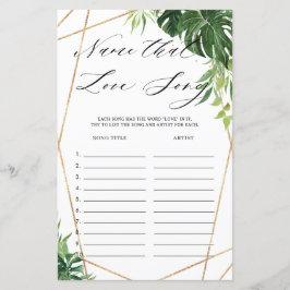 Tropical Greenery Bridal Name Que Adora Jogo De Mú
