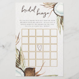 Tropical Hawaiian Floral chá de panela bingo