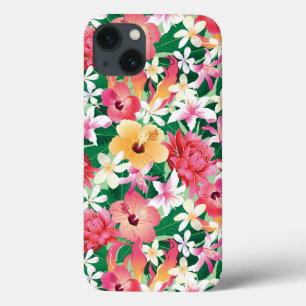 Tropical Hibiscus Floral Pattern