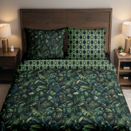 Tropical Monstera Jungle Botanical Reversible