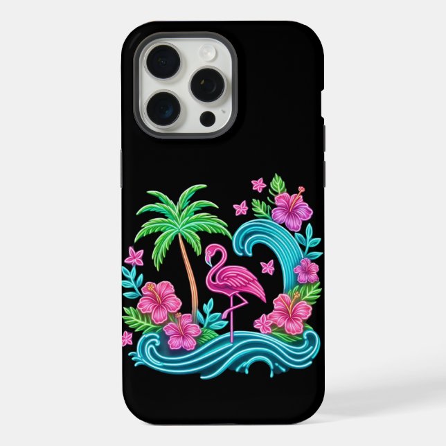 Tropical Neon Flamingo (Verso)