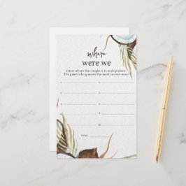 Tropical Onde estávamos no jogo do chá de panela