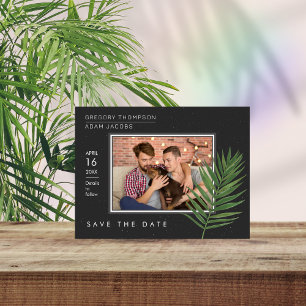 Tropical Palm Night Sky Minimalist Salve a data
