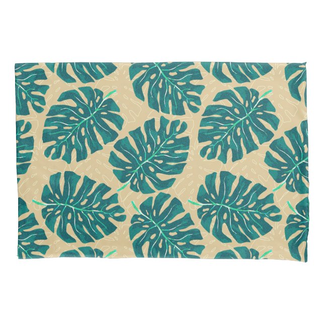 Tropical Palm Teal Beige (Frente)