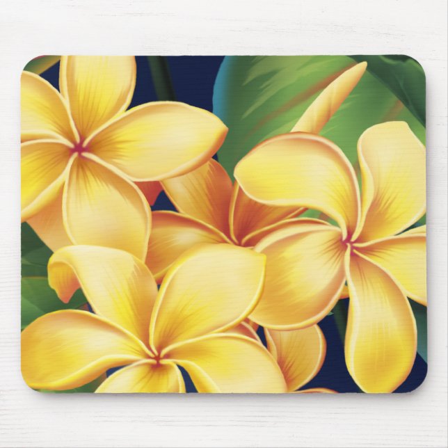 Tropical Paradise Plumeria Mousepad (Frente)