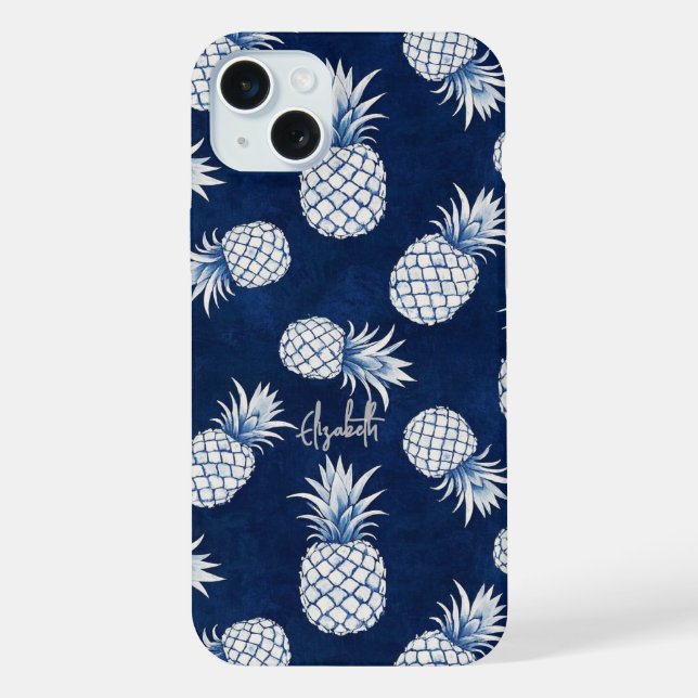 Tropical Pineapple with Name – Watercolor Style (Verso)