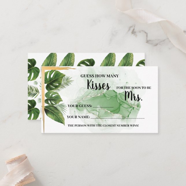 Tropical Quantos beijos para o cartão de jogo da S (Frente/Verso In Situ)