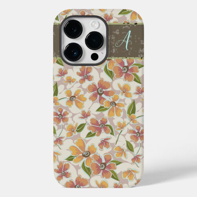 Tropical Retro Floral Monograma (Verso)