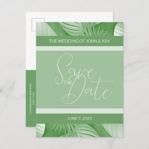 Tropical Salve o Cartão postal de aviso de data de