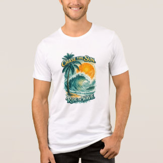 Tropical Surf Sunset T-Shirt – Chase the Sun Ride 